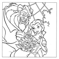 Disney Princess Belle Coloring Pages Colouring Kids Book Beast Beauty Print La Para Tattoo Bella New