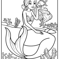 Sterling Coloring Pages Of Mermaids Mermaid