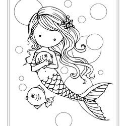 Mermaid Coloring Pages At Free Printable Mermaids Fairy Cute Harrison Molly Fish Easy Adults Sheets Book
