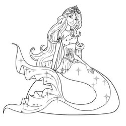 Cool Mermaid Coloring Pages Printable Color Girls Bright Colors Favorite Choose Girl