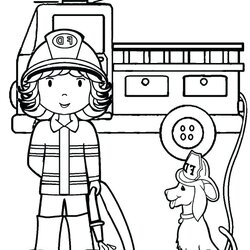 Smashing Firefighter Coloring Pages For Preschoolers At Free Printable Fireman Fire Fighter Tools Sheet Color