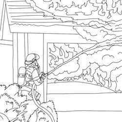 High Quality Free Printable Firefighter Coloring Pages For Kids