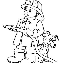 Brilliant Firefighter Coloring Pages