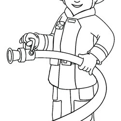 Peerless Firefighter Coloring Pages For Preschoolers At Free Download Fire Station Fireman Colouring Color