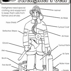 Firefighter Coloring Pages For Preschoolers At Free Fire Safety Prevention Extinguisher Printable Brilliant