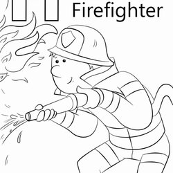 Superlative Great Picture Of Firefighter Coloring Pages Firefighters Kids