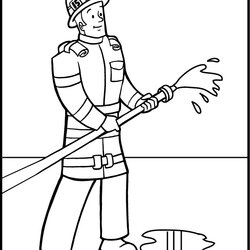 Wonderful Free Printable Firefighter Coloring Pages For Kids Photos