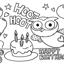 Perfect Free Coloring Pages Of Birthday Happy Printable For Kids