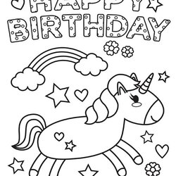 Very Good Birthday Coloring Pages Printable Health