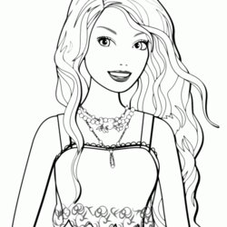 Barbie Coloring Pages Fashion Home Popular