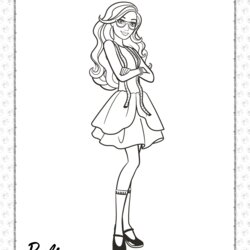 Printable Barbie Fashion Designer Coloring Page New Year Pages