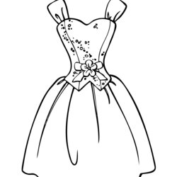 Superior Barbie Dress Coloring Page Printable