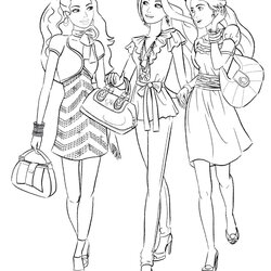Eminent Barbie And Friends Coloring Pages Home