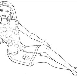 Excellent Free Printable Barbie Coloring Pages For Kids Fashion Doll Color Print Classic Online Dolls