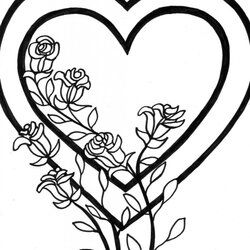 Free Printable Heart Coloring Pages For Kids Hearts Roses Of And
