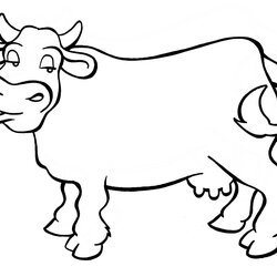 Printable Cow Coloring Pages Sheets Print Para