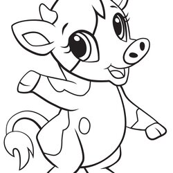 Baby Cow Coloring Page Free Printable Pages For Kids Animals Categories
