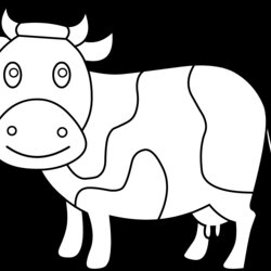 Sublime Cute Cow Coloring Page Free Clip Art Cattle Cows Line
