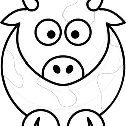 Spiffing Coloring Pages Cow Animals Free Printable Page Online Cute Head Sheep Color Dairy Print Cows Book