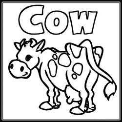 Peerless Cow Coloring Pages For Kids At Free Download Printable Farm Cows Animal Word Print Head Cartoon