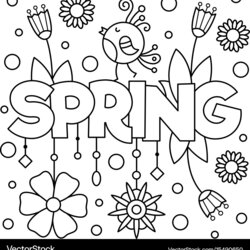 Black And White Coloring Page Royalty Free Vector Image Colouring Kindergarten Cute Cheery Thrifty Season