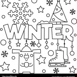 Worthy Black And White Coloring Page Royalty Free Vector Image