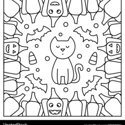Terrific Coloring Page Black And White Royalty Free Vector Image