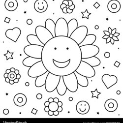 Coloring Page Black And White Royalty Free Vector Image