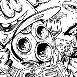 Street Art Graffiti Coloring Pages