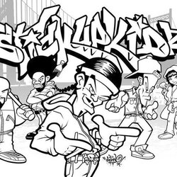 Superb Street Art Graffiti Coloring Pages No Nu