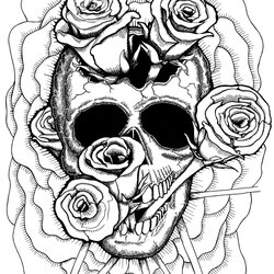 Preeminent Coloring Pages Mushroom Google Search Weed Roses Skulls Tattoo Fit