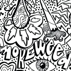 Eminent The Best Free Coloring Page Images Download From Pages Weed Adult Book Psychedelic Printable Hippie