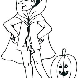 Fine Vampire Coloring Pages To Print Disney Halloween Printable Costume Dracula Kids Colouring Sheets Library