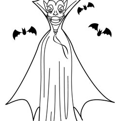 High Quality Free Printable Vampire Coloring Pages For Kids Dracula Halloween Cloak Color Vampires Print