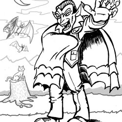 Free Printable Vampire Coloring Pages For Kids Halloween Drawing Dracula Color Clip Count Popular Books Page