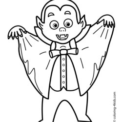 Marvelous Vampire Coloring Pages To Download And Print For Free Halloween Outline Kids Printable Cute
