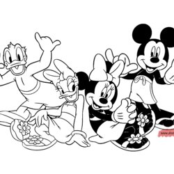 Legit Mickey Mouse Friends Coloring Pages World Of Wonders Minnie Daisy Donald Disney