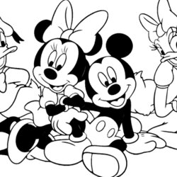 Preeminent Mickey Mouse Friends Coloring Pages Disney Minnie Adult Printable Book Drawing Cartoon Choose