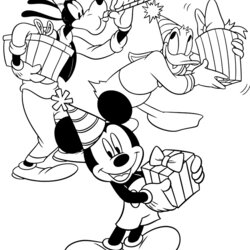 Matchless Mickey Mouse Friends Coloring Pages World Of Wonders Disney Goofy Birthday Donald Party Christmas