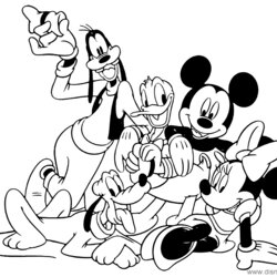 Mickey Mouse Friends Coloring Pages World Of Wonders Disney Posing