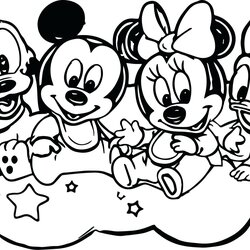 Splendid Baby Mickey And Friends Coloring Pages At Free Family Mouse Disney Clubhouse Printable Color Sheet