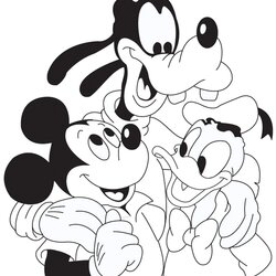Excellent Baby Mickey And Friends Coloring Pages At Free Mouse Donald Goofy Duck Disney Colouring Minnie