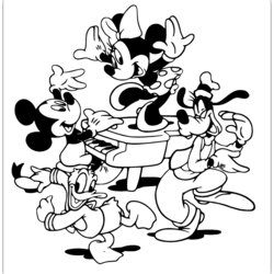Outstanding Mickey Mouse Friends Coloring Pages Minnie