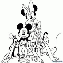 Super Mickey Mouse And Friends Drawing At Explore Coloring Pages Drawings