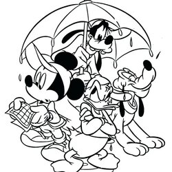 Mickey Mouse And Friends Coloring Pages To Print At Drawing Printable Train Color Popular