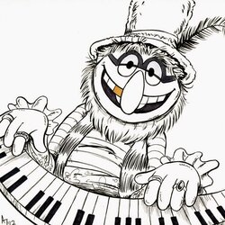 Fine Coloring Pages Free And Printable Teeth Dr Electric Mayhem Muppet Band Drawing Print Buy Movie Color