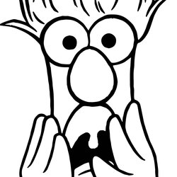 Out Of This World Cool The Beaker Fear Coloring Pages Baby Muppet Animal Drawing Babies Printable Colouring