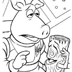 Swell Kids Fun Coloring Pages Of Muppet Show Printable Wanted Most Animated Popular Width