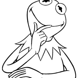 Wonderful The Coloring Pages Kermit Printable Thoughtful