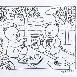 Out Of This World Bobbie Goods Coloring Pages Cartoon Bear